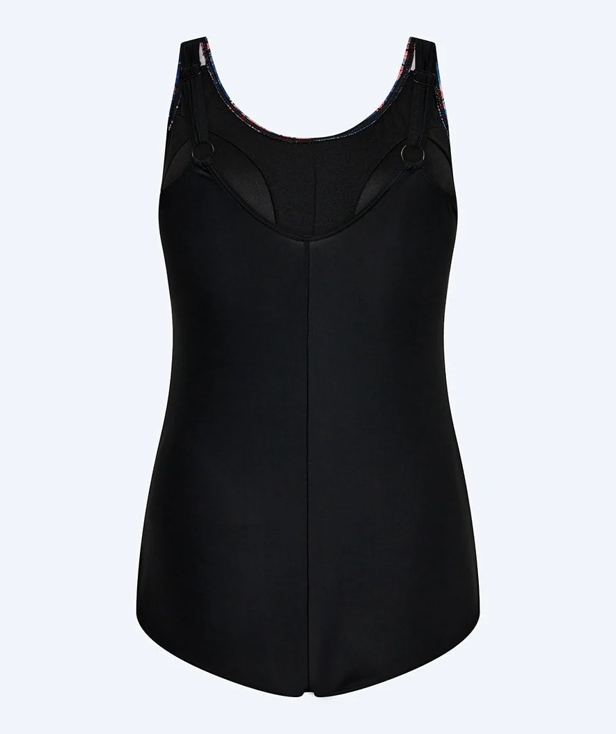 Watery strój kąpielowy w kwiaty dla kobiet plus size - Vale - Czarny/fioletowy - Image 9