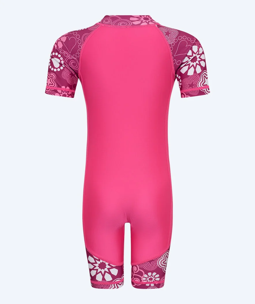 Watery kombinezon UV dla dzieci - Athena z krótkimi rękawami Rashguard - Różowy - Image 2