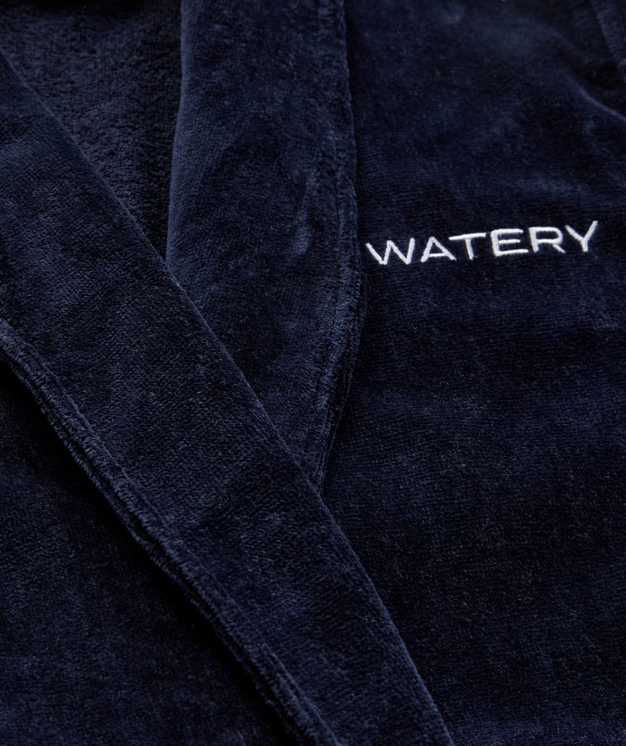 Watery szlafrok kąpielowy damski - Mariana - Granatowy - Image 9