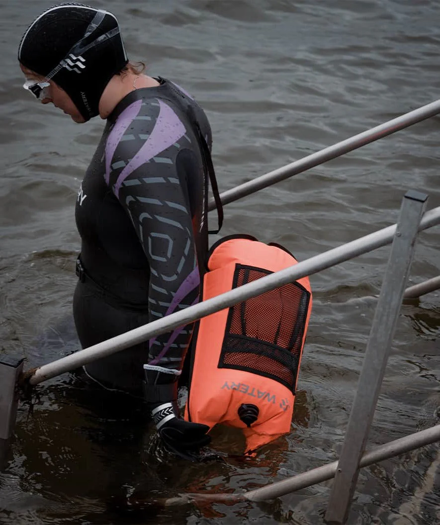 Watery bojka asekuracyjna do pływania - Pro 28L - Fluo Żółty - Image 4