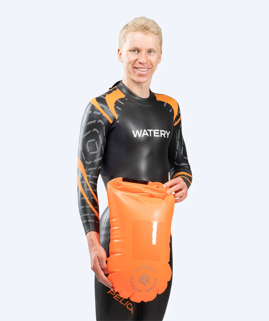 Watery bojka asekuracyjna do pływania - Window PVC 28L - Pomarańczowy - Image 3