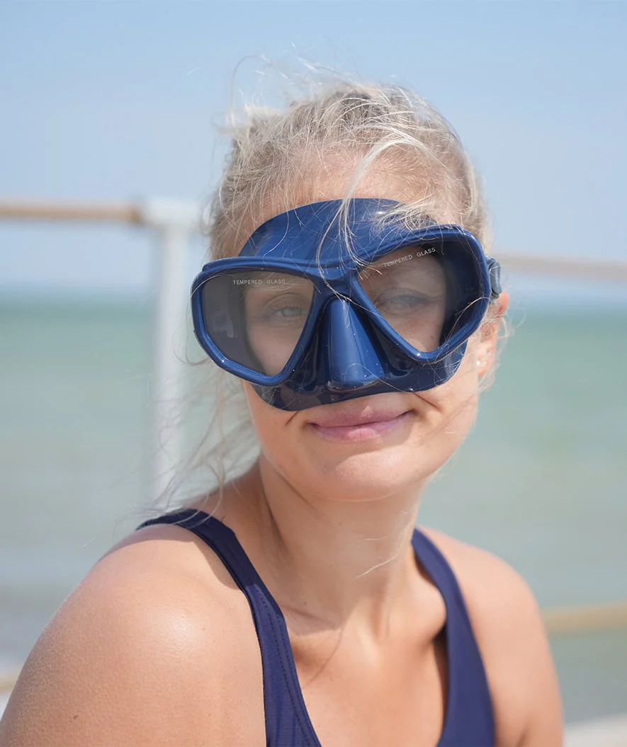 Watery zestaw maska i rurka do snorkelingu dla dorosłych (od 15 lat) - Fenton Pro - Ciemnoniebieski - Image 4