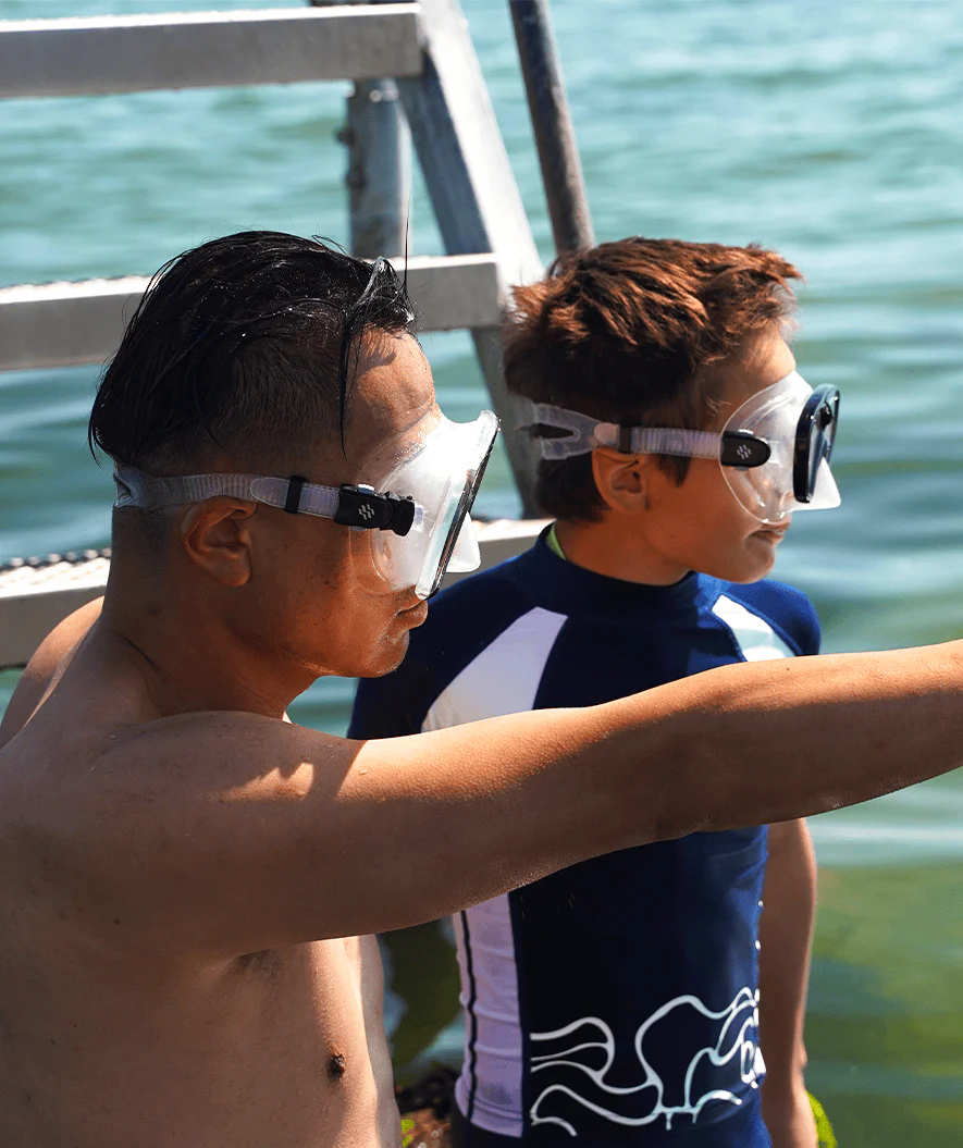 Watery zestaw maska i rurka do snorkelingu dla dorosłych (od 15 lat) - Nebula - Czarny - Image 14