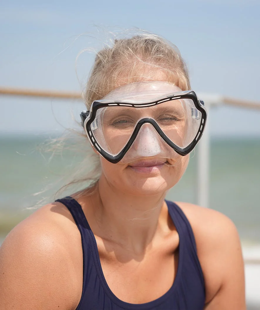 Watery zestaw maska i rurka do snorkelingu dla dorosłych (od 15 lat) - Nebula - Czarny - Image 15