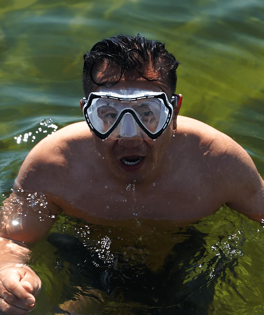 Watery zestaw maska i rurka do snorkelingu dla dorosłych (od 15 lat) - Nebula - Czarny - Image 17