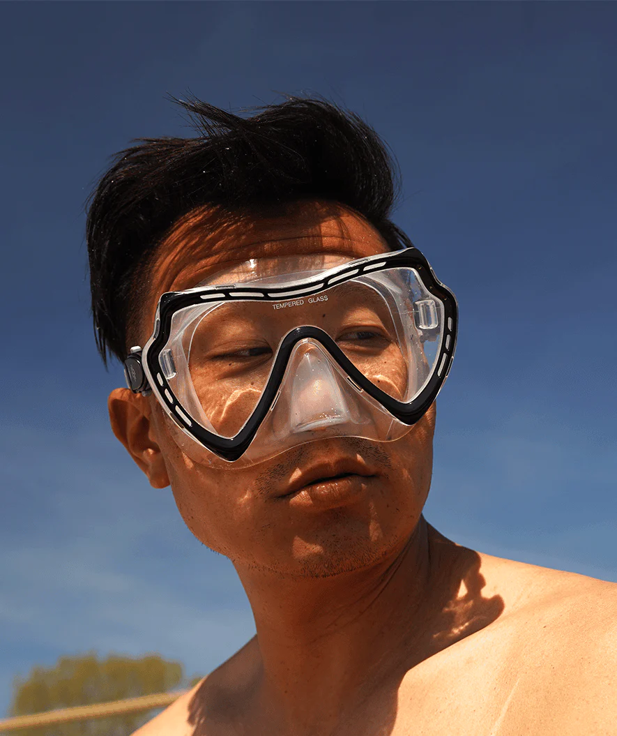 Watery zestaw maska i rurka do snorkelingu dla dorosłych (od 15 lat) - Nebula - Czarny - Image 6
