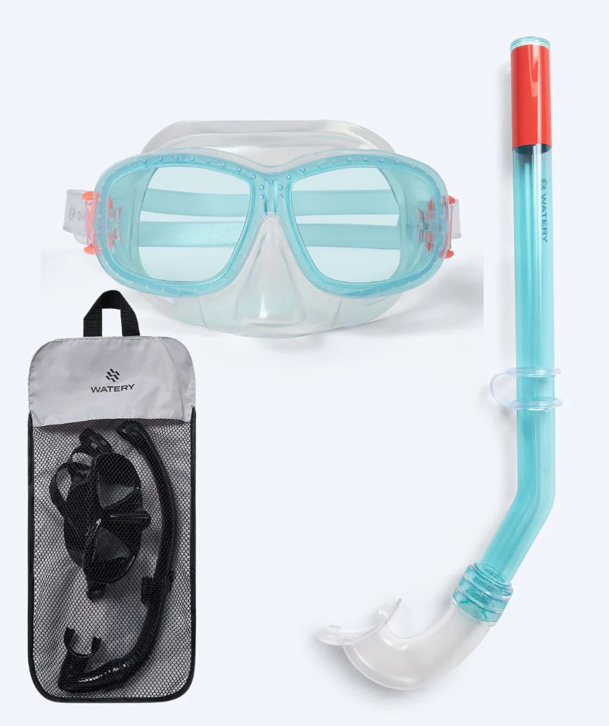 Watery zestaw maska i rurka do snorkelingu dla dzieci (4-10) - Wyre - Biały/niebieski - Image 12