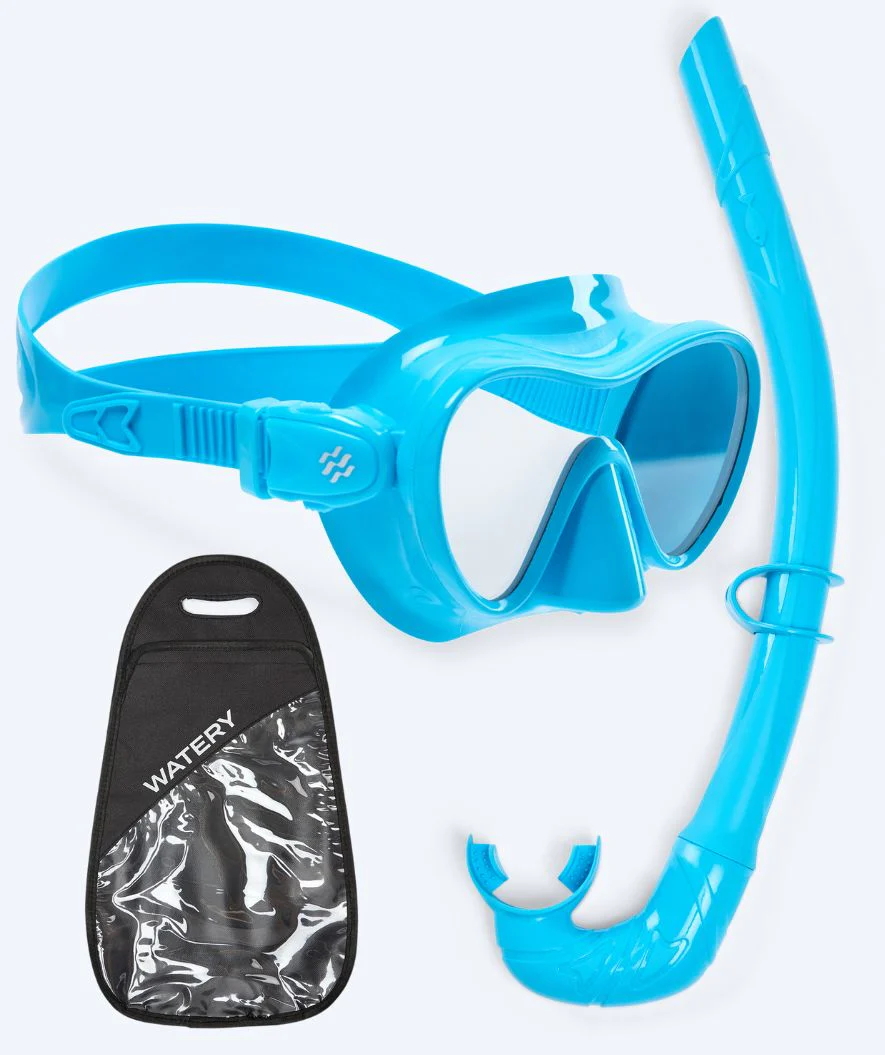 Watery zestaw maska i rurka do snorkelingu dla dzieci - Cliff - Jasnoniebieski - Image 14