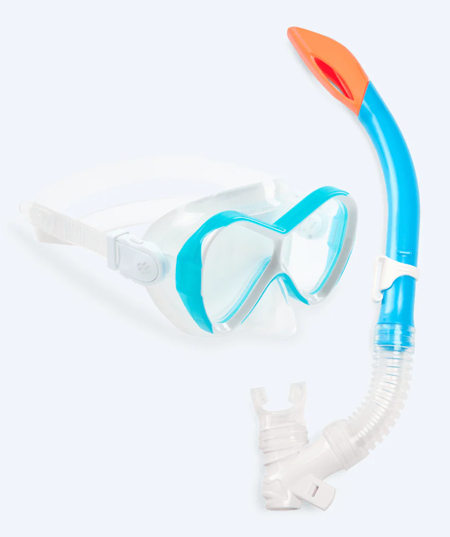 Watery zestaw maska i rurka do snorkelingu dla dzieci - Triton Semi-dry - Jasnoniebieski - Image 8