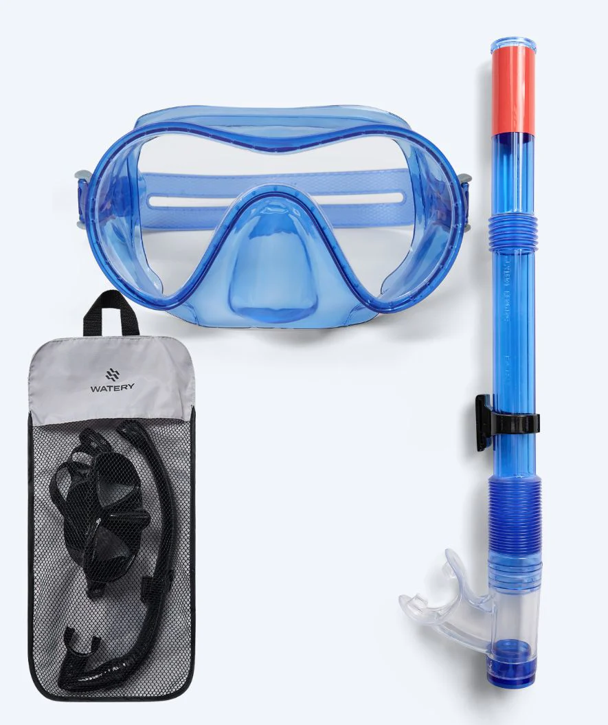 Watery zestaw maska i rurka do snorkelingu junior (8-15) - Jubal - Niebieski - Image 13