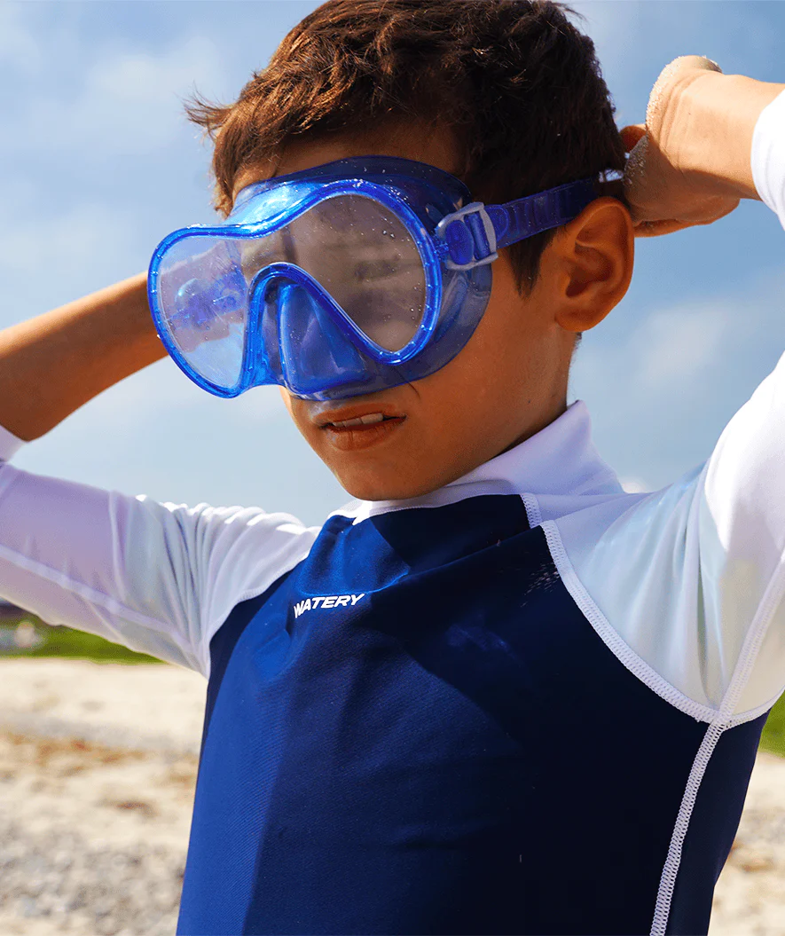 Watery zestaw maska i rurka do snorkelingu junior (8-15) - Jubal - Niebieski - Image 6