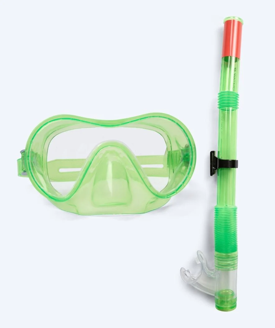 Watery zestaw maska i rurka do snorkelingu junior (8-15) - Jubal - Zielony