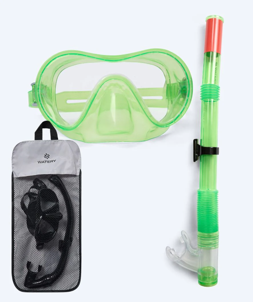 Watery zestaw maska i rurka do snorkelingu junior (8-15) - Jubal - Zielony - Image 12