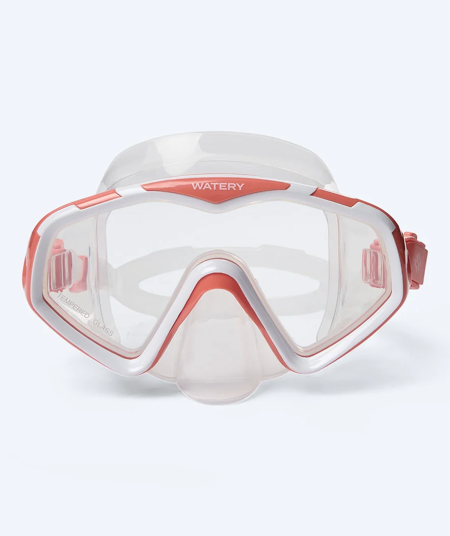 Watery zestaw maska, rurka i płetwy do snorkelingu dla dorosłych (od 15 lat) - Leach/Rilian - Jasnoróżowy/czarny - Image 2