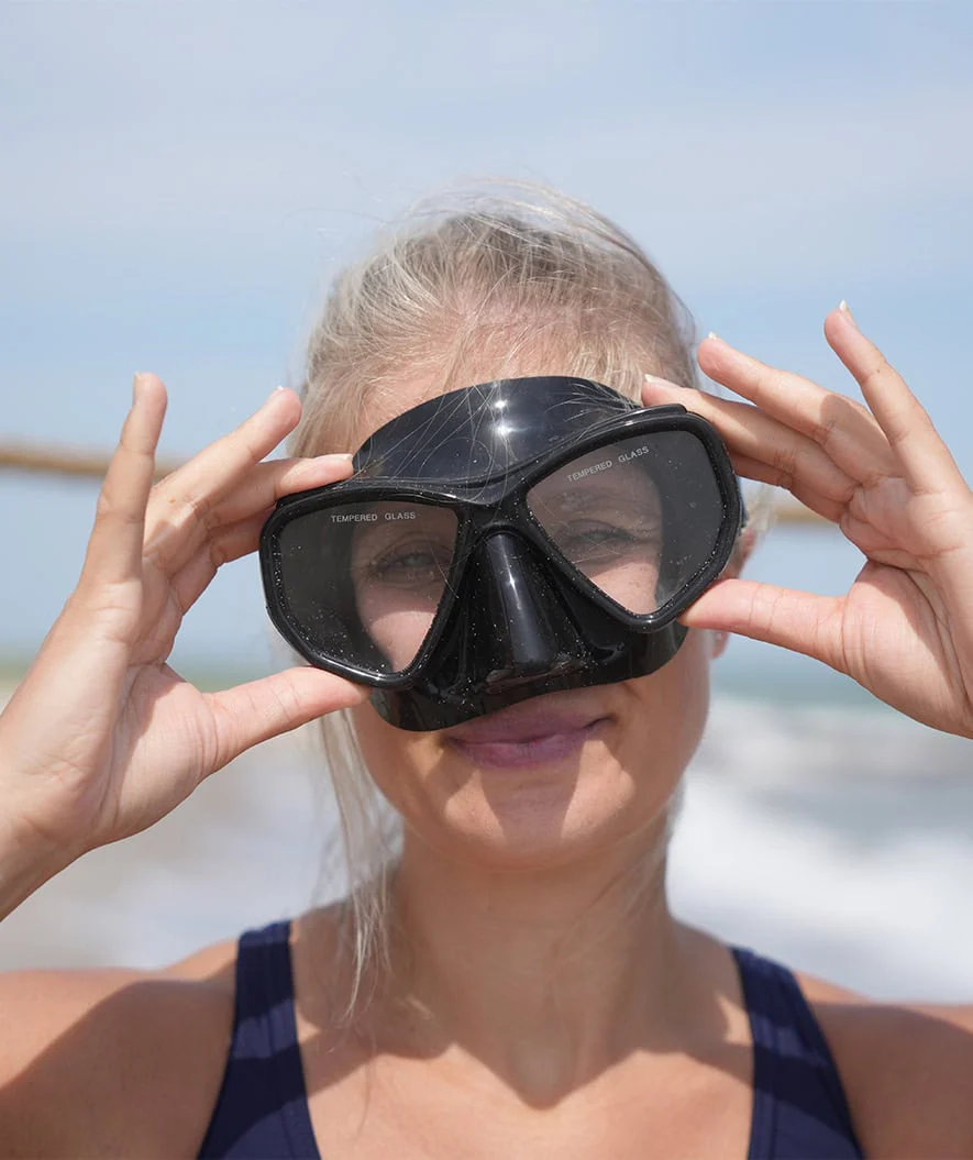 Watery zestaw maska, rurka i płetwy do snorkelingu dla dorosłych (od 15 lat) - Fenton/Rilian - Czarny/czarny - Image 3