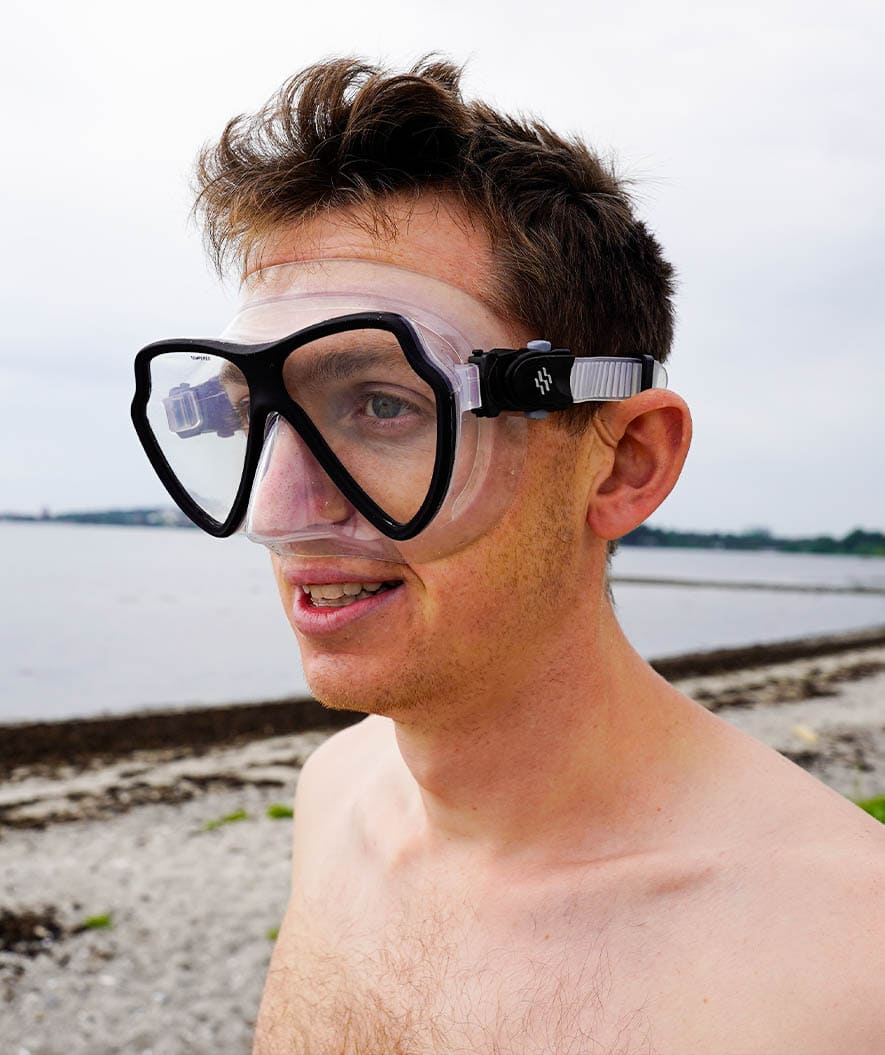 Watery zestaw maska, rurka i płetwy do snorkelingu dla dorosłych (od 15 lat) - Itzel/Breeve - Czarny - Image 7