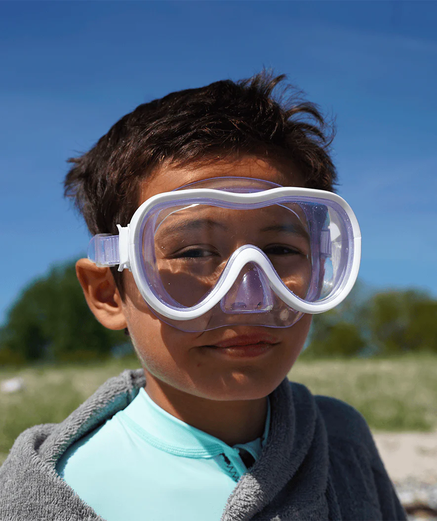 Watery zestaw maska, rurka i płetwy do snorkelingu dla junior (8-15) - Odine/Fleetwood - Biały/niebieski - Image 9