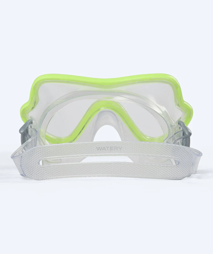 Watery zestaw maska, rurka i płetwy do snorkelingu dla junior (8-15) - Trigger/Masika - Żółty/zielony - Image 3