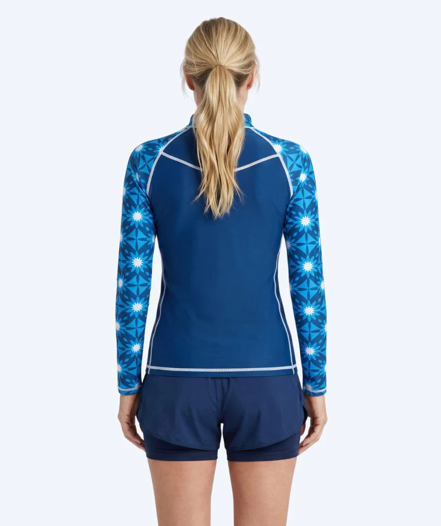 Watery koszulka UV dla kobiet - Aiko z długimi rękawami Rashguard - Niebieski/ciemnoniebieski - Image 2